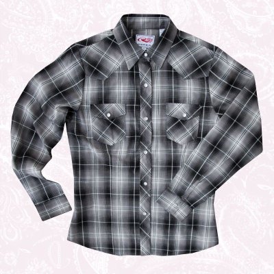 画像1: ローパー ウエスタン シャツ（長袖/ブラック・ホワイト）S/Roper Long Sleeve Western Shirt(Women's)