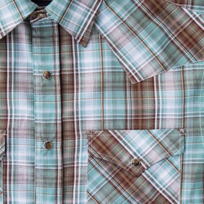 画像2: ペンドルトン 半袖 ウエスタンシャツ ターコイズ・ブラウン/Pendleton Shortsleeve Western Shirt