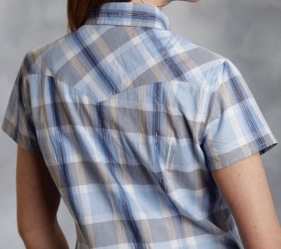 画像2: 半袖 ウエスタンシャツ ブルー/Western Shirt Short Sleeve(Women's)