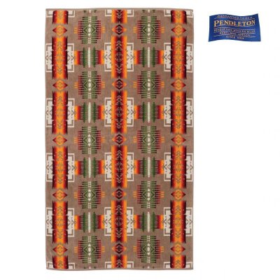 画像1: PENDLETON ペンドルトン ジャガードバスタオル（チーフジョセフ カーキ）/Pendleton Chief Joseph  Spa Towel(Khaki)