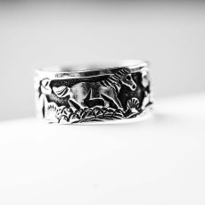 画像1: ホーススタイル ナバホ ハンドメイド シルバーリング 16号・17.5号/Navajo Handmade Ring Horse Style (1)