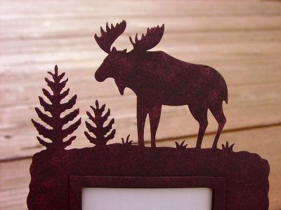 画像1: ムース（へら鹿）＆ツリーフォトフレーム・写真立て/Photo Frame Moose&Tree