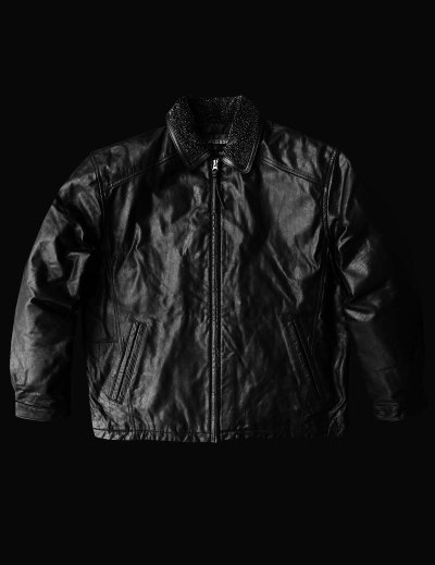 画像1: ボマー ジャケット（ブラック）M/Leather Bomber Jacket(Black)