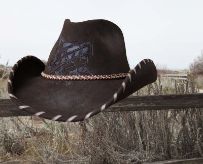 画像1: PBR プロフェッショナル ブルライダース ウール カウボーイ ハット（ブラウン）/PBR Cowboy Hat(Brown)