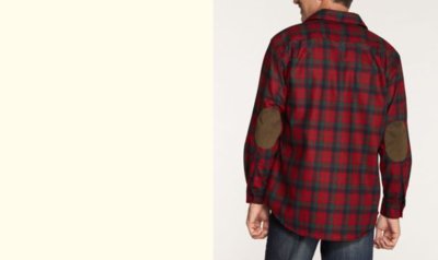 画像2: ペンドルトン ウール シャツ・エルボーパッチ トレイルシャツ レッド ・ブラック オンブレ/Pendleton Trail Shirt (Red Black Ombre)