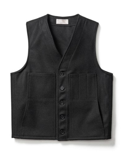 画像1: フィルソン マッキーノ ウールベスト（ブラック）38/Filson Mackinaw Wool Vest(Black)