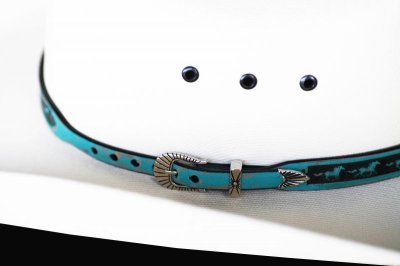 画像3: ホース レザー ハット バンド（ターコイズ）/Leather Hat Band(Horse Turquoise)