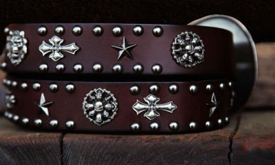 画像2: ローンスターバックル レザー ベルト（ブラウン）/Leather Belt(Brown)