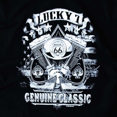 画像2: ルート66  バイカー Tシャツ（半袖ブラック・モーターサイクルエンジン）L/Route 66 T-shirt