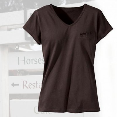 画像1: ポニー デザイン 半袖Tシャツ ダークブラウン（レディース）S/Ponies Shortsleeve T-shirt(Dark Brown・Women's)