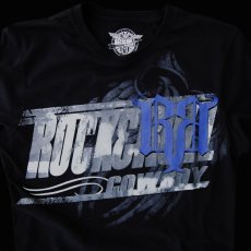 画像2: ロックンロール カウボーイ ロゴ Tシャツ（ブラック・半袖）/Panhandle Slim Short Sleeve T-Shirt (2)