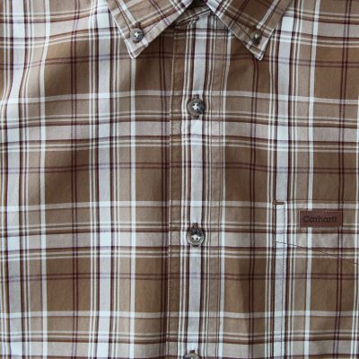 画像3: カーハート 半袖 シャツ（ブラウン）/Carhartt Plaid Shortsleeve Shirt(Brown)