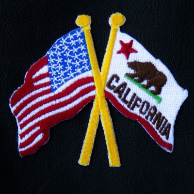 画像1: ワッペン 星条旗・カリフォルニア/Patch