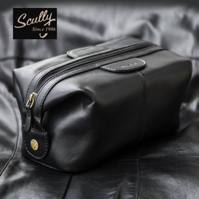 画像1: スカリー レザー トラベルキット ケース（ブラック）/Travel Kit(Black)