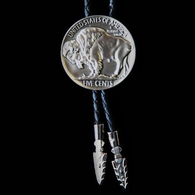 画像1: ウエスタン ボロタイ バッファロー/Western Bolo Tie Buffalo