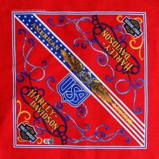 画像1: ハーレーダビッドソン バンダナ（レッド・USA）/Harley Davidson Bandana (1)