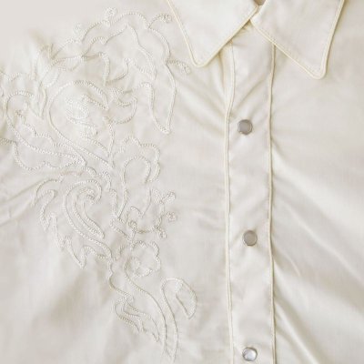 画像3: スカリー スナップフロント 刺繍 シャツ（長袖/ホワイト・フロント刺繍）/Scully Long Sleeve Embroidered Snap Front Shirt(Men's)