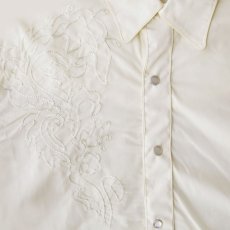 画像3: スカリー スナップフロント 刺繍 シャツ（長袖/ホワイト・フロント刺繍）/Scully Long Sleeve Embroidered Snap Front Shirt(Men's) (3)