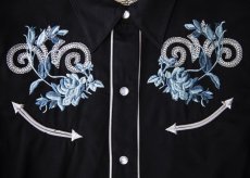 画像3: ローパー 刺繍 ウエスタンシャツ ブラック・ブルーローズ（長袖/レディース）/Roper Long Sleeve Western Shirt(Women's) (3)