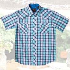 画像3: ローパー ウエスタンシャツ（ターコイズ・ホワイト・ブラウン/半袖）L/Roper Short Sleeve Western Shirt (3)