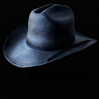 画像1: ウエスタン ストロー ハット（ブラック）/Straw Hat(Black)