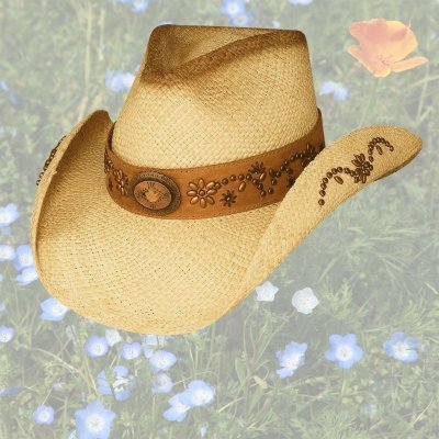 画像1: カウガール パナマ ストローハット（ナチュラル）/Genuine Panama Straw Hat (Natural)