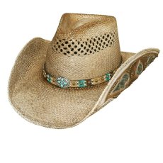 画像2: ハンドウーブン パナマ カウガール ストローハット（ナチュラル）M/Genuine Panama Hand Woven Straw Hat (Natural) (2)