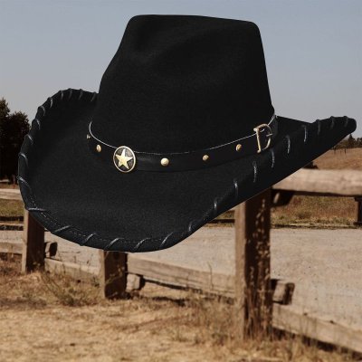 画像1: フォートワース ローンスター ハット（ブラック）/Fort Worth Lone Star Hat(Black)
