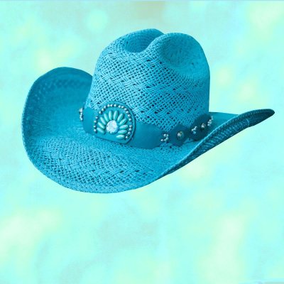画像1: ブルハイド ウエスタン ストローハット イッチィグーニー（ターコイズブルー）/Bullhide Western Straw Hat Itchygoonie(Blue)