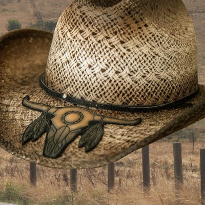 画像1: ブルハイド ウエスタン ストローハット カレイジャス（ブラウン）/Bullhide Western Straw Hat Courageous(Brown)