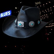 画像2: ブルハイド ウエスタン ストローハット ア ナイト トゥ シャイン（ブラック/シルバー・ターコイズコンチョ）/Bullhide Western Straw Hat A Night To Shine(Black) (2)