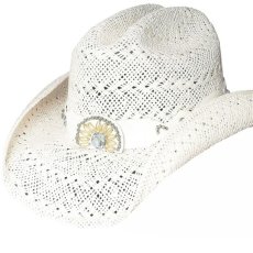 画像1: ブルハイド ウエスタン ストローハット イッチィグーニー（ホワイト）/Bullhide Western Straw Hat Itchygoonie(White) (1)