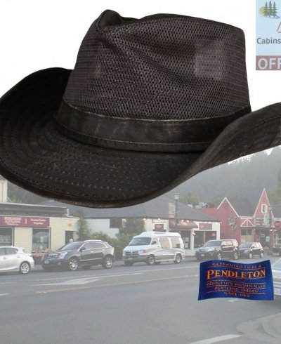 画像1: ペンドルトン メッシュ アウトバックハット（ダークブラウン）/Pendleton Weathered Cotton Mesh Outback Hat(Tobacco)