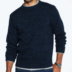 画像1: ペンドルトン シェトランド ウール セーター（インディゴヘザー）XS/Pendleton Shetland Wool Sweater Indigo Heather (1)