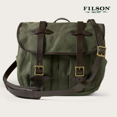 画像1: フィルソン ミディアム フィールド バッグ・ラージ ショルダー バッグ（オッターグリーン）/Filson Medium Field Bag(Otter Green)