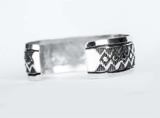 画像2: ナバホ スターリングシルバー ハンドメイド ブレスレット/Navajo Sterling Silver Bracelet (2)