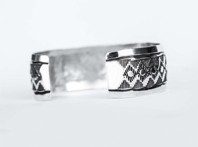 画像2: ナバホ スターリングシルバー ハンドメイド ブレスレット/Navajo Sterling Silver Bracelet