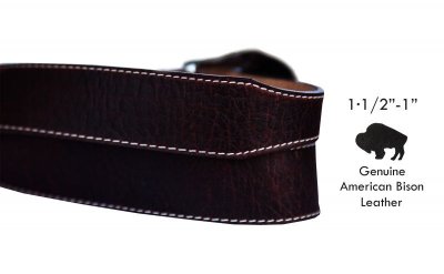 画像2: ジャスティン ブロークン アロー バッファロー ベルト（ブラウン）/Justin Broken Arrow Amercan Bison Belt(Brown)