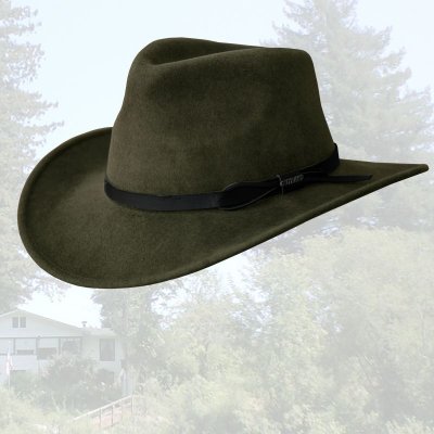画像1: ブルハイド クラッシャブル ロールアップ プレミアムウール アウトドアハット ボイジャー/VOYAGER（オリーブ）XL/Bullhide Outland Crashable Rolled Up Premium Wool Hat(Olive)
