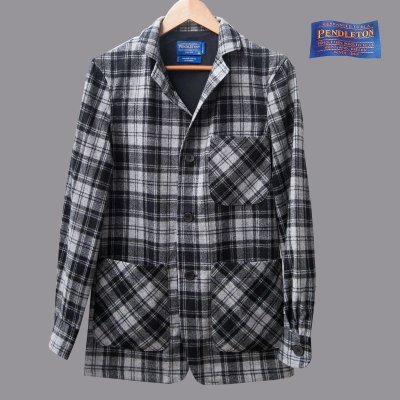 画像1: ペンドルトン バージンウール トップスター ジャケット（グレー）フィッテッドXS/Pendleton Topster Jacket(Douglas Grey Tartan)