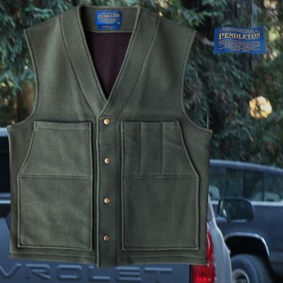 画像1: ペンドルトン ヘリテッッジ リミテッドエディション ウールベスト（フォレストグリーン）M/Pendleton Heritage Limited Edition Wool Vest(Forest Green)