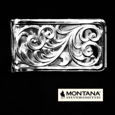 画像1: モンタナシルバースミス マネークリップ シルバー フィリグリー/Montana Silversmiths Money Clip Filigree scroll pattern (1)