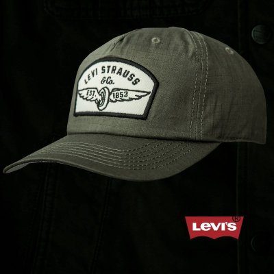 画像1: リーバイス ロゴパッチ キャップ（オリーブ）/Levi's Baseball Cap(Olive)