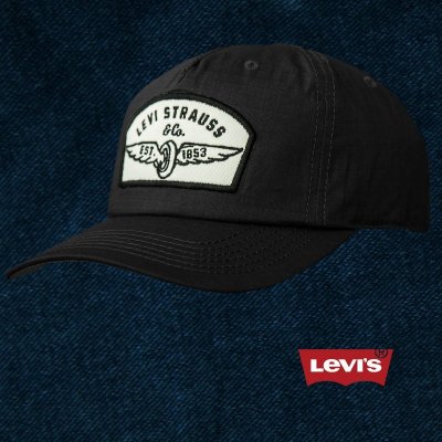 画像1: リーバイス ロゴパッチ キャップ（ブラック）/Levi's Baseball Cap(Black)