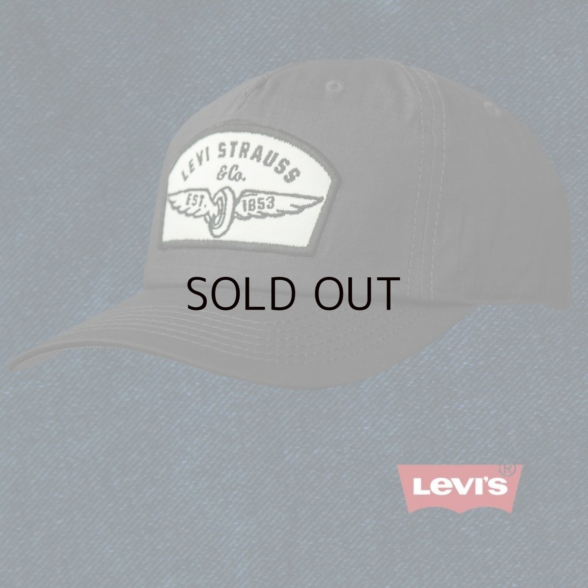 画像1: リーバイス ロゴパッチ キャップ（ブラック）/Levi's Baseball Cap(Black) (1)
