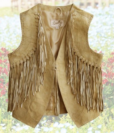 画像1: スカリー ウエスタン フリンジ ベスト（シャミー）/Scully Western Fringe Vest(Women's)