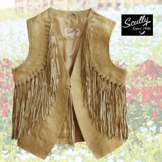 画像1: スカリー ウエスタン フリンジ ベスト（シャミー）/Scully Western Fringe Vest(Women's) (1)