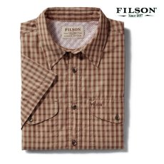 画像1: フィルソン 半袖 シャツ（ブリック・タンプラッド）XS/Filson Twin Lakes Short Sleeve Sport Shirt(Brick/Tan Plaid) (1)