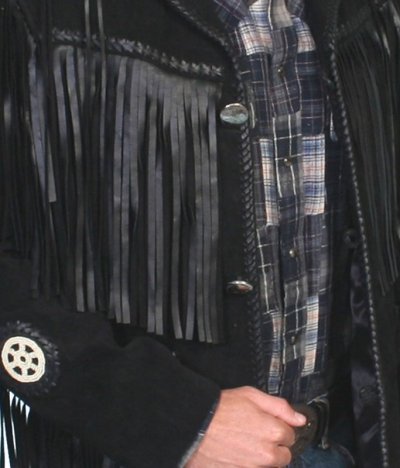 画像2: ウエスタン レザー フリンジ ジャケット（ブラック）/Western Leather Fringe Jacket