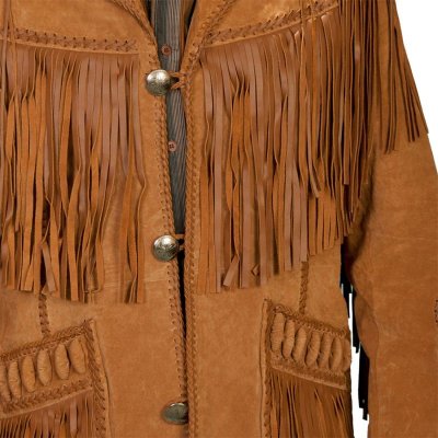 画像2: ウエスタン レザー フリンジ ジャケット（ブラウン）/Western Leather Fringe Jacket